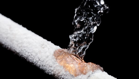 Where there's frozen water, frozen or burst pipes can follow.